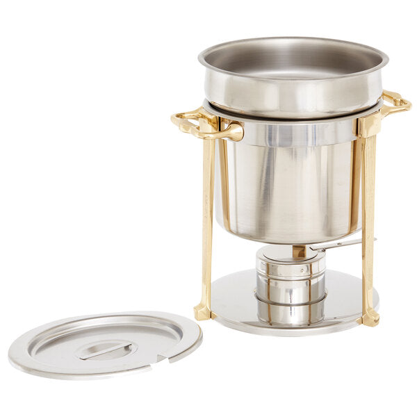 Soup Chafer with brass trim