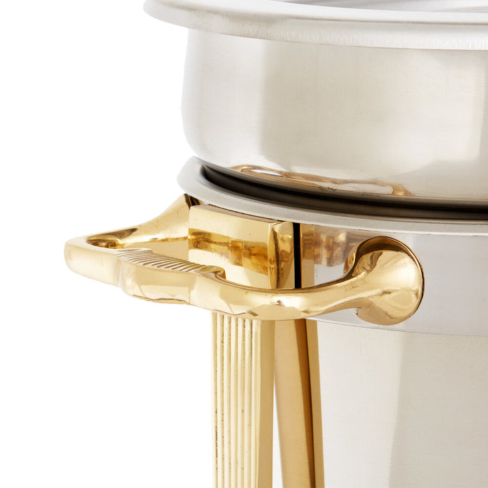 Soup Chafer with brass trim