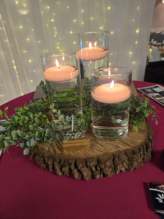 Live-Edge Wood Slab Centerpiece/ Wood Slices