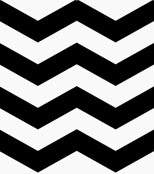 Black and White Chevron Tablecloth